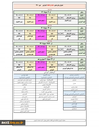 زمان بندی حذف و اضافه