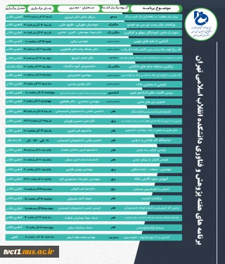 برنامه های هفته پژوهش دانشکده انقلاب اسلامی تهران